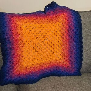 Orange Pink Purple Girls Baby Blanket